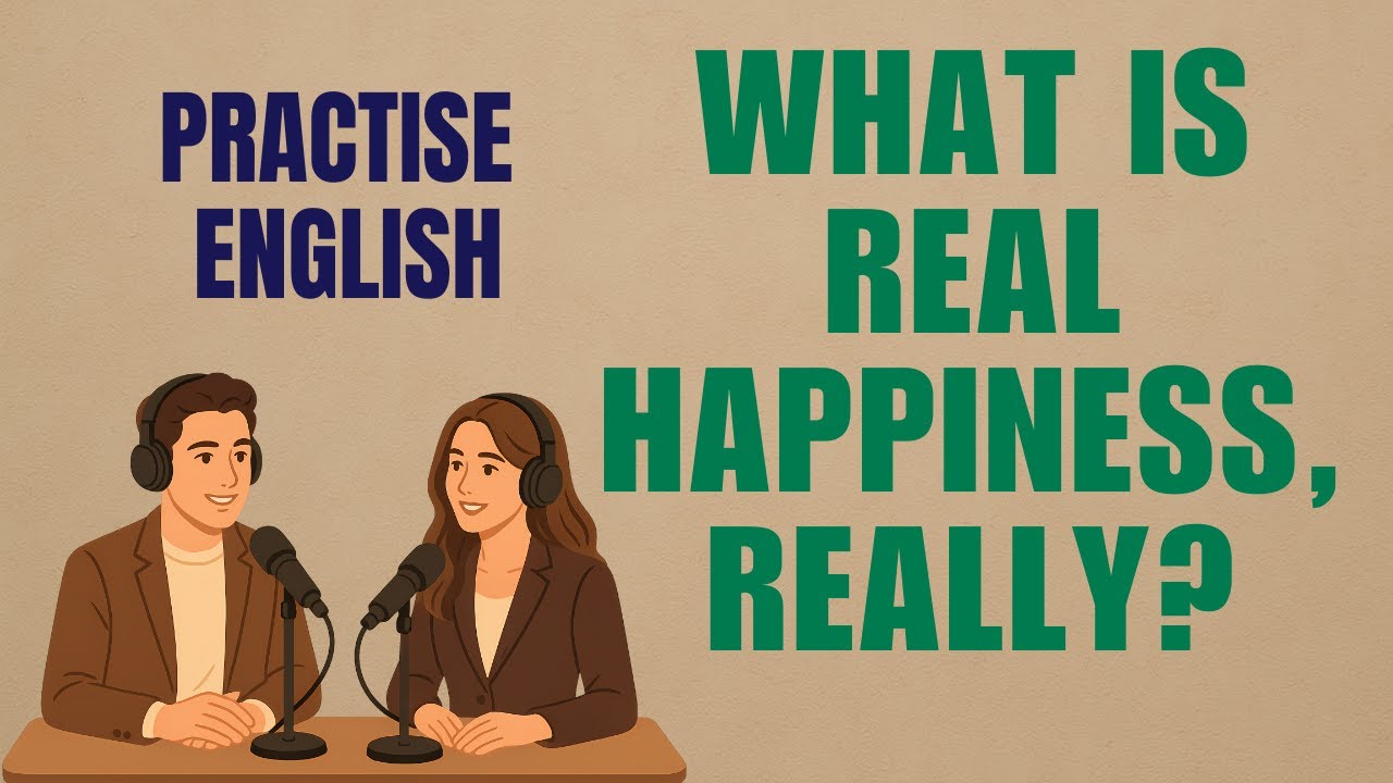 🎙 Podcast: Shadowing English Speaking Practice Course | What is real happiness, really?