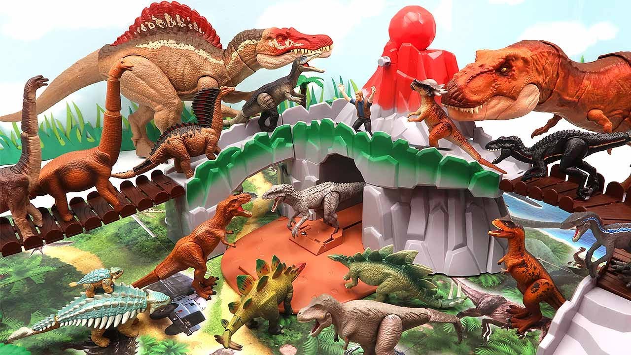 Dinosaur Volcano Adventure With Owen! Jurassic World Dinosaur In Volcano Island 볼케이노 공룡