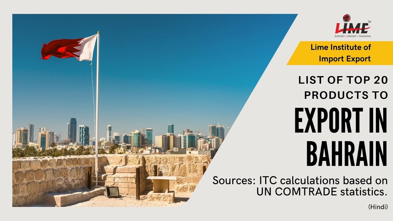 Top 20 Products to Export in Bahrain from India | Best Opportunities in Exports | Lime Institute