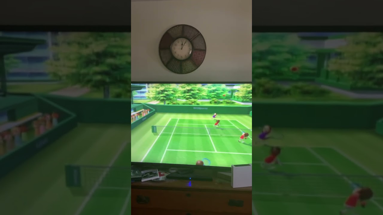 lob trolling Elisa and Sarah in Wii sports tennis for 8 minutes straight