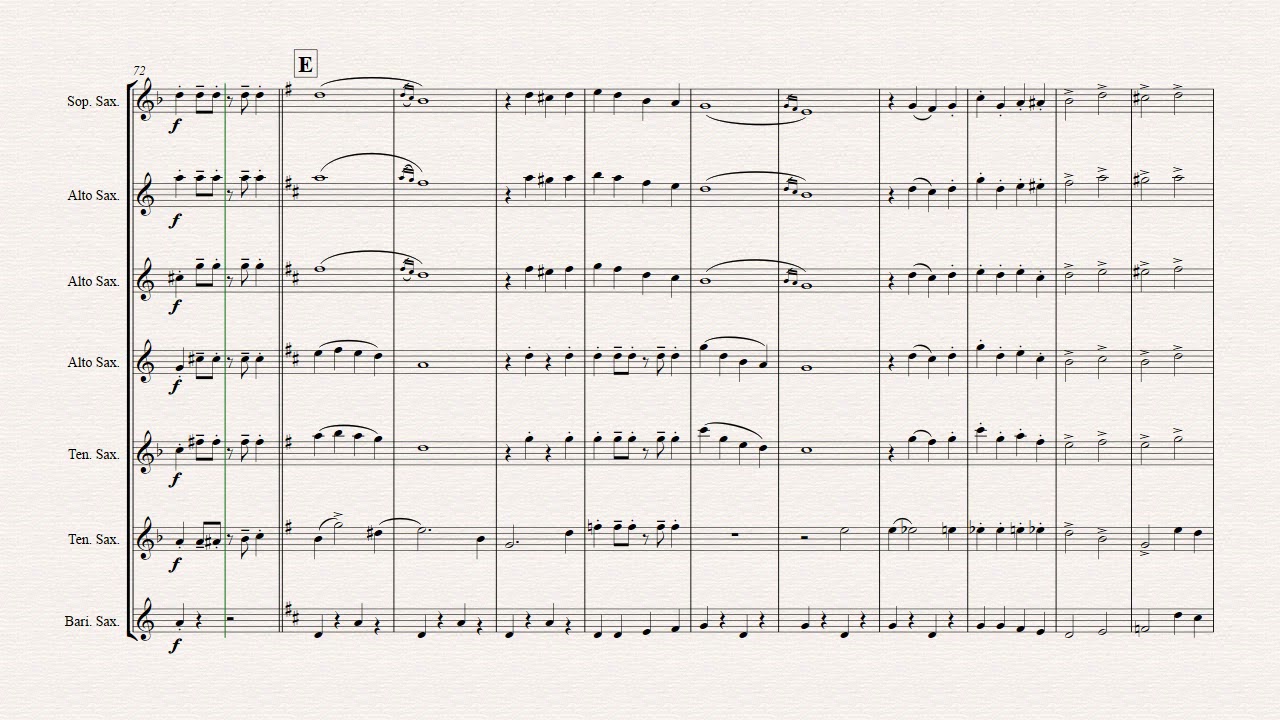Margie - Dixieland Classic - Saxophone Quintet