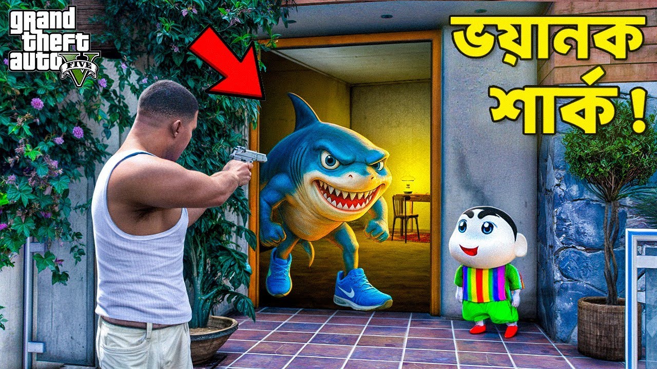 Tralalero Tralala Kidnapped Franklin & Shinchan! | GTA 5 Bangla Gameplay