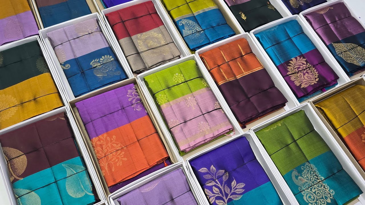 Discount Sale || Contrast Border Soft Silk Sarees With Price || Sirumugai- Coimbatore Wholesale