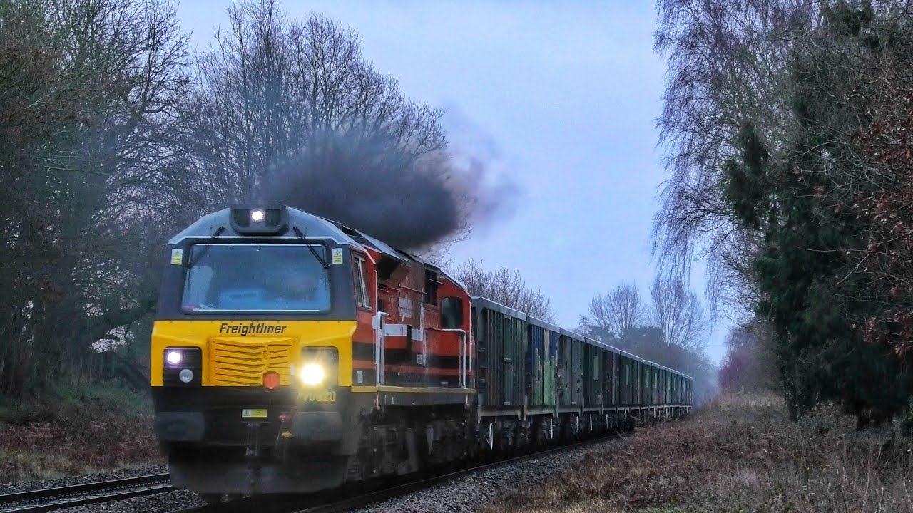 Freightliner 70020 works 6M55 Eccles Road Fhh to Tunstead Sdgs 