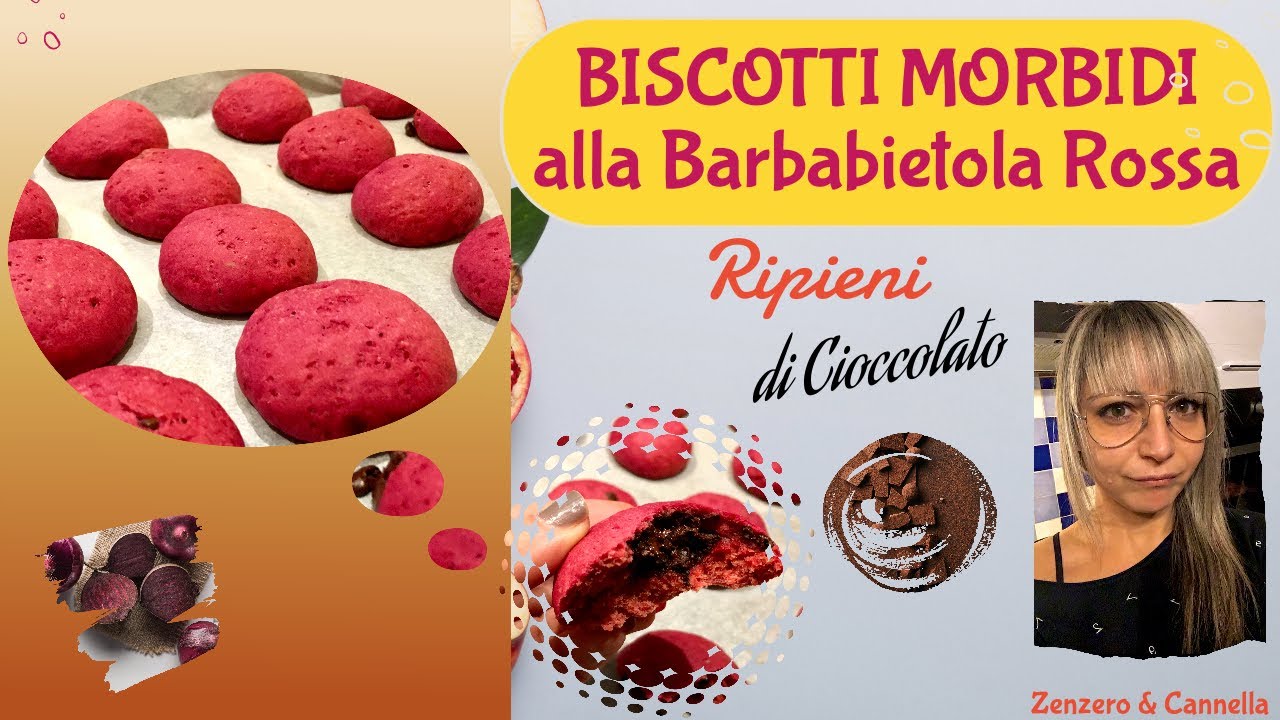 BISCOTTI MORBIDI ALLA BARBABIETOLA ROSSA RIPIENI DI CIOCCOLATO
