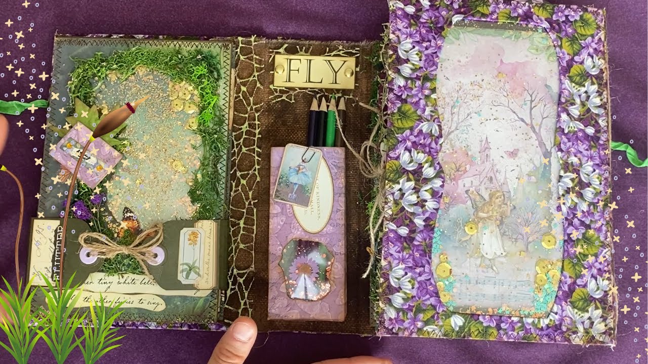 Spring Fairy Junk Journal & Folio flip thru (SOLD)