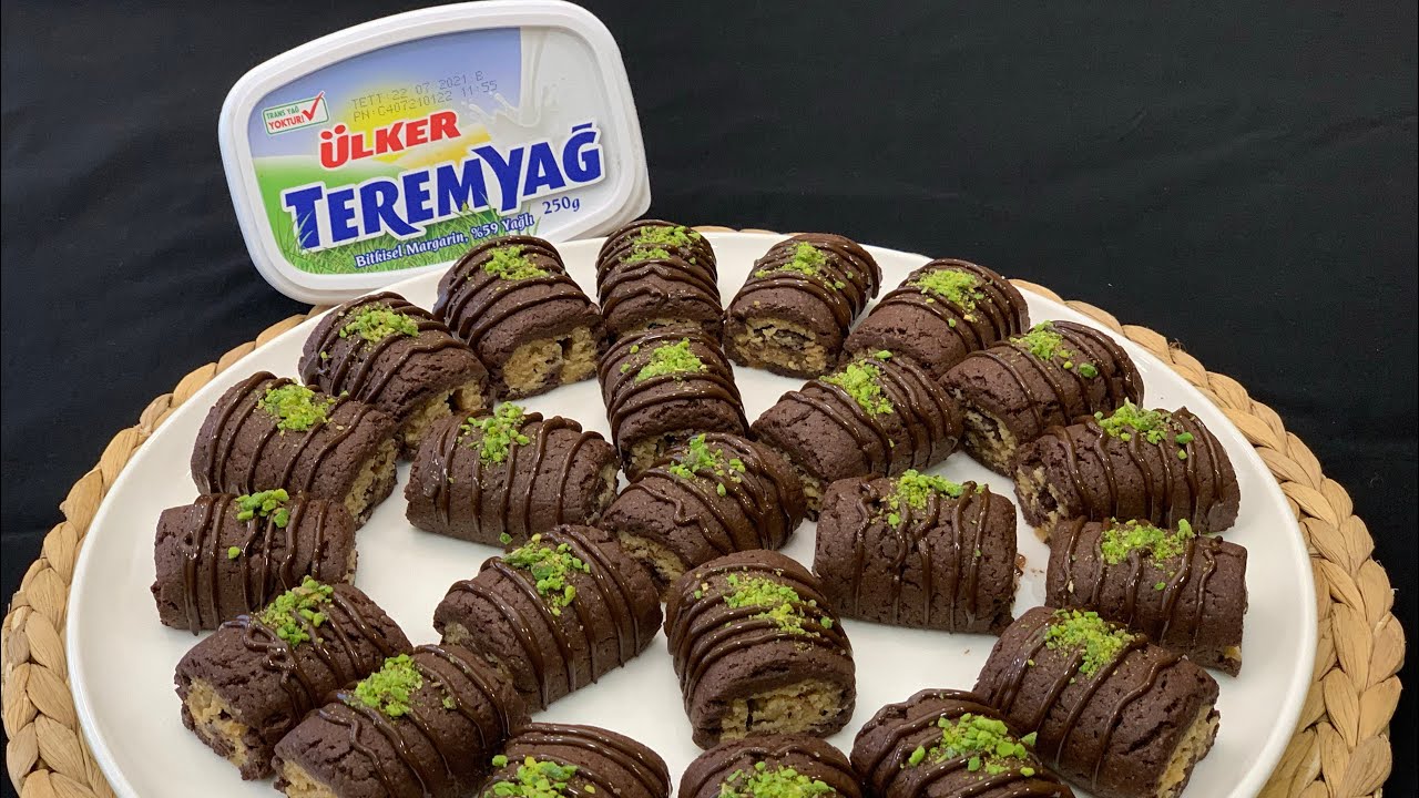 Teremyağlı Un Helvalı Çikolatalı Kurabiye