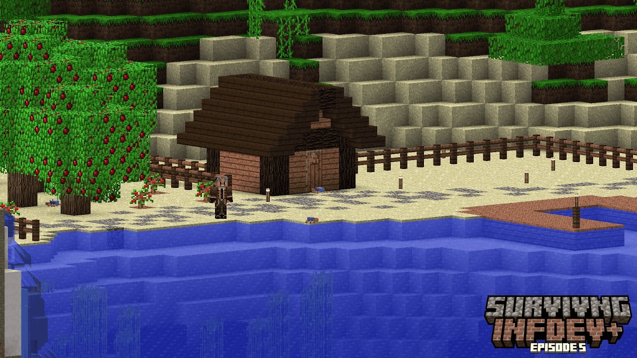Making my Starter House feel like a Home in Minecraft! - Surviving Infdev+ #005