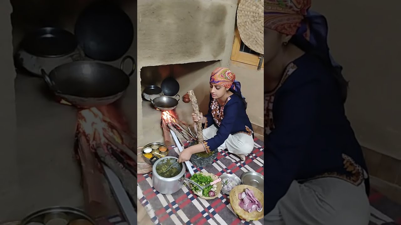 sarson ka saag, makki ki roti, khoru