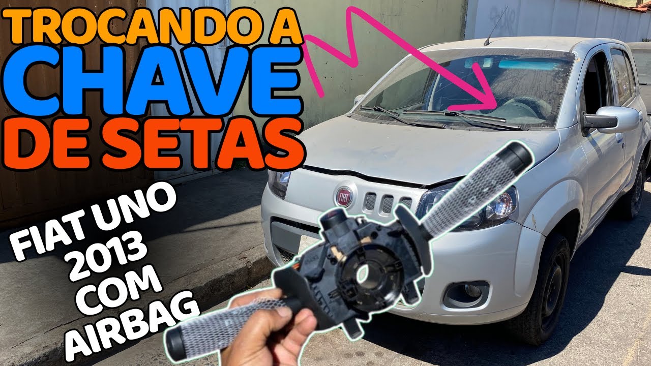 Como trocar a chave de setas do Fiat uno ano 2013 com airbag