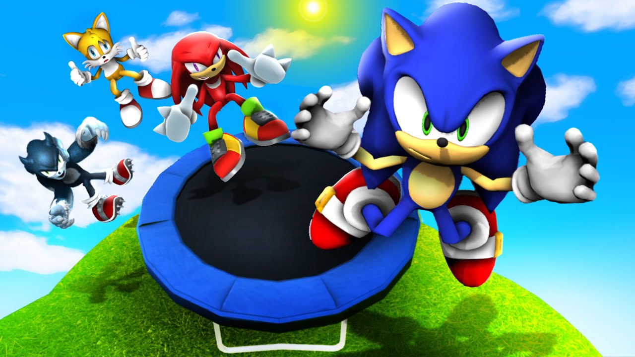 GMOD Trampoline Fails &bull; Sonic Impressive Ragdolls &bull; part 3 (Jumps, Ramps)
