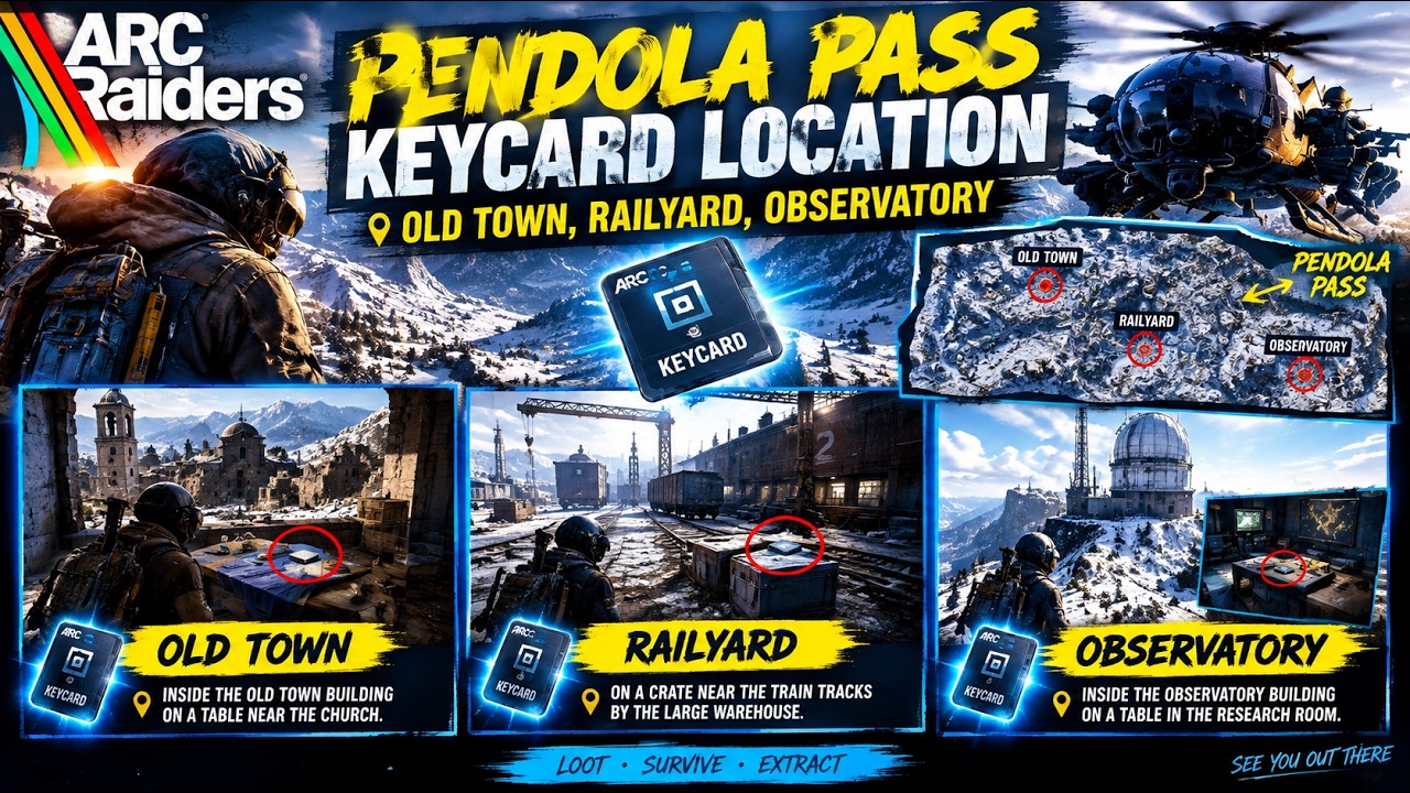 НЕ ПРОПУСТИТЕ ЭТИ МЕСТОПОЛОЖЕНИЯ КЛЮЧ-КАРТ В PENDOLA PASS &mdash; ARC RAIDERS