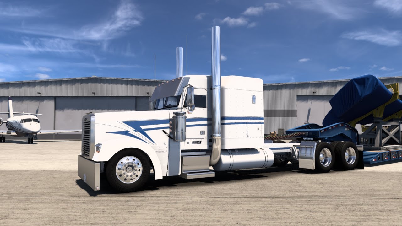 Hauling Aircraft Parts - (Freightliner Classic XL) - CAT Power - American Truck Simulator