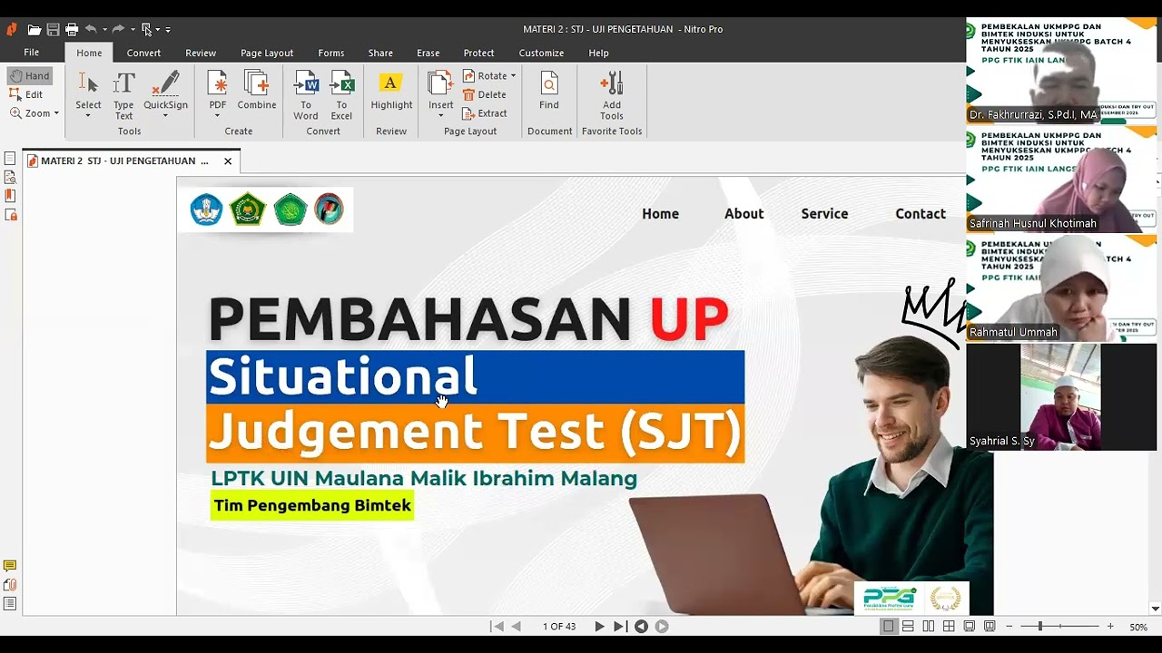 Induksi SJT UP PPG DalJab Batch 4 Tahun 2025 