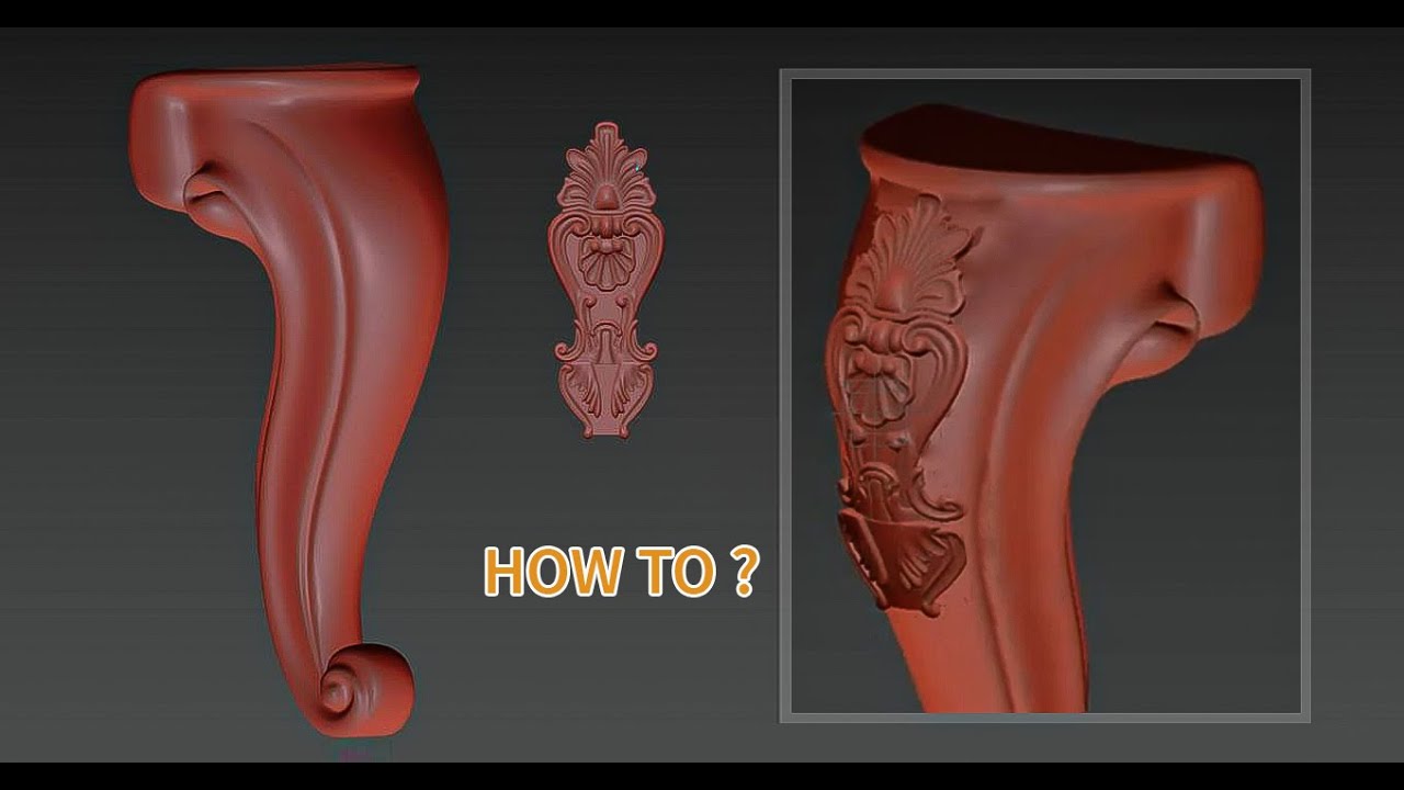 3DsMax Tutorial | Dán phù điêu, hoa văn lên bề mặt cong