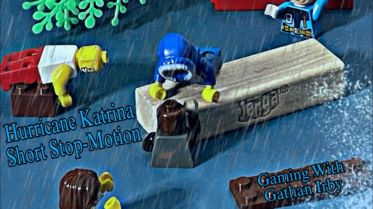 Toy hurricane Katrina stop motion