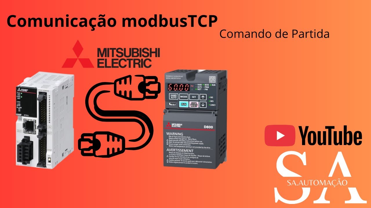 COMUNICAÇÃO MODBUS-TCP ENTRE CLP E INVERSOR DE FREQUÊNCIA MITSUBISHI