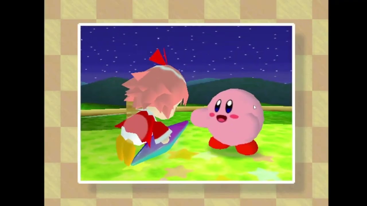 Playing kirby 64