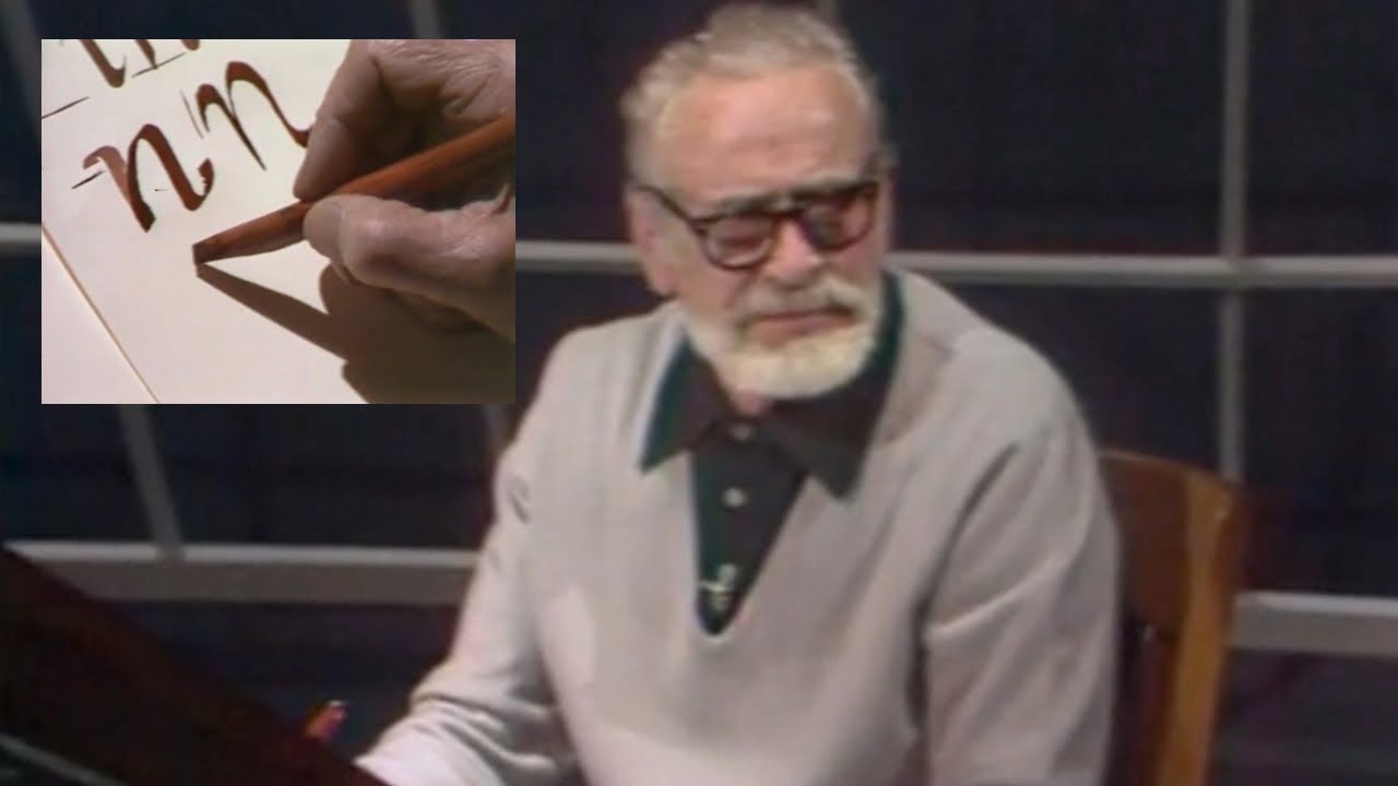 Unintentional ASMR   Lloyd J  Reynolds   Relaxing Voice   Art Of Writing Italic Calligraphy 1975