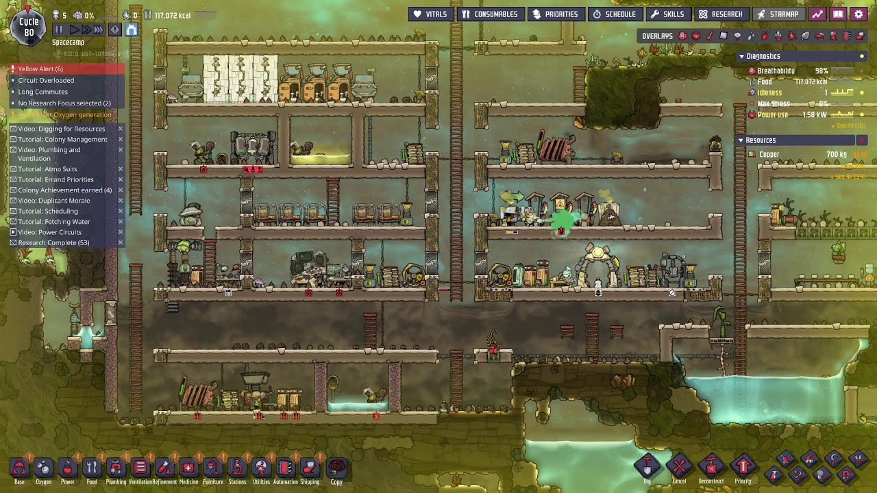 【Oxygen Not Included】寝る前にちょっとだけゲームやる！！