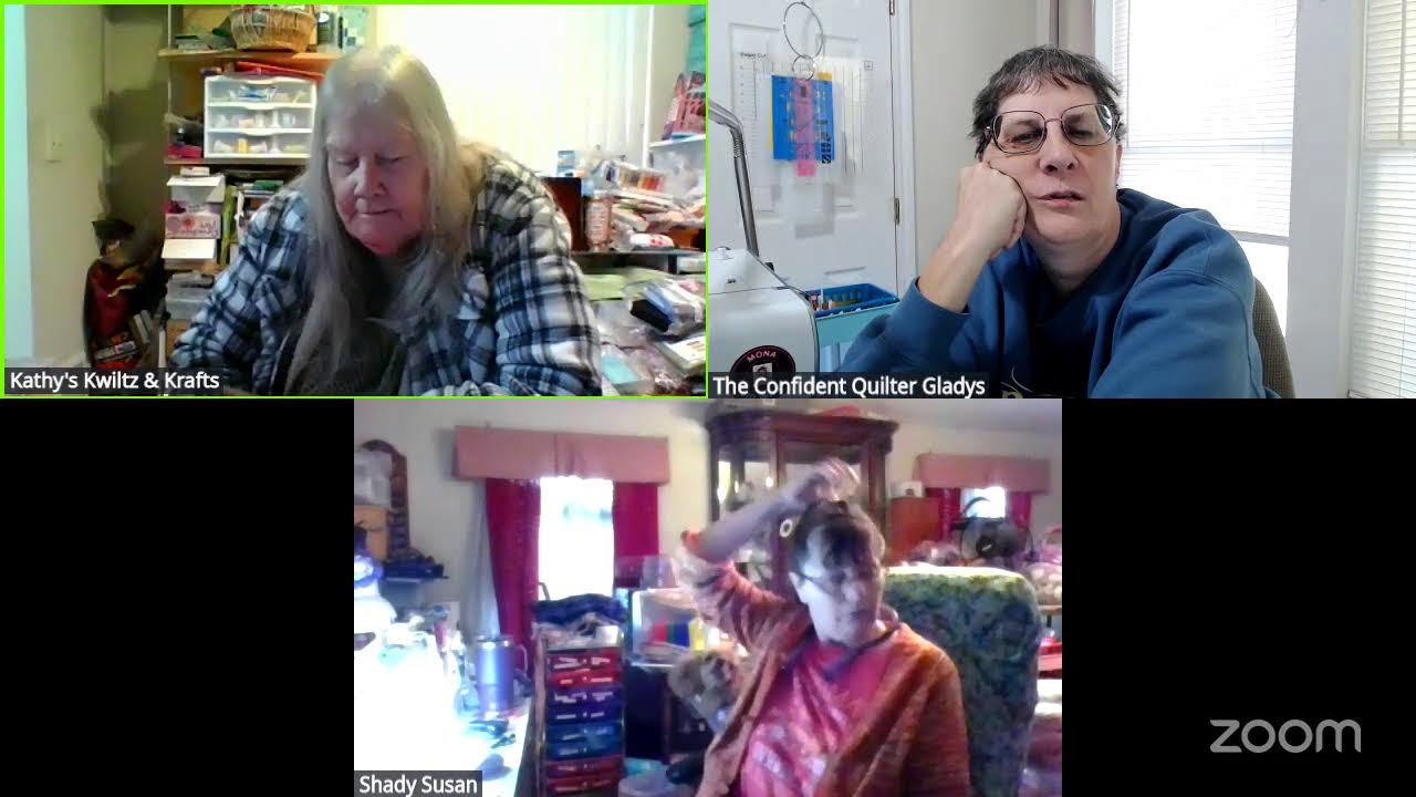 03/12/2026 Kathy's Kwiltz & Crafts's Zoom Meeting! Continued Working on my Stitch Book!!!