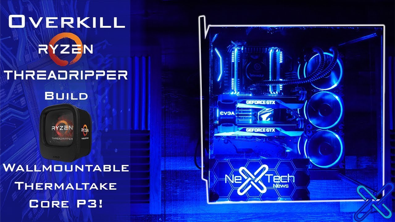 Overkill Threadripper 1950X Core P3 Wall Mounted Build