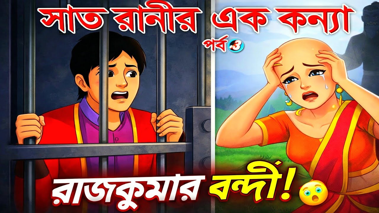 সাত রানীর এক কন্যা পর্ব ৩ | টেকো রাজকন্যা পরিণীতা | Bangla Rupkothar Golpo 