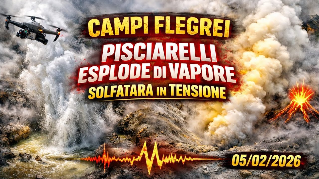 Campi Flegrei: Pisciarelli Esplode di Vapore, Solfatara in Tensione | 05/02/2026