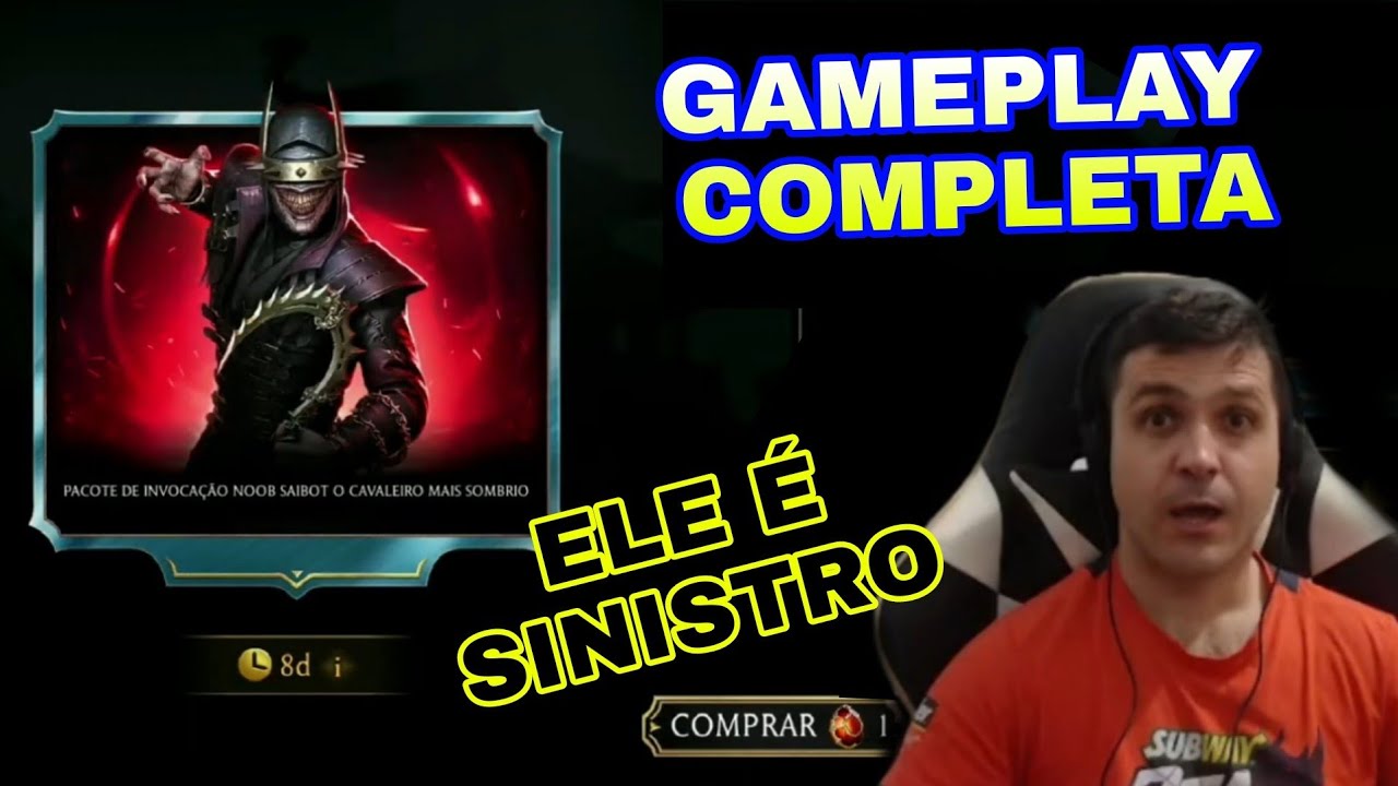 Noob Saibot o Cavaleiro Mais Sombrio! Gameplay Completa no Mortal Kombat Mobile !ELE É SINISTRO!