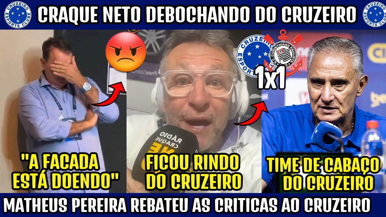 😡🔥 CRAQUE NETO DEBOCHANDO DO CRUZEIRO! PEDRO LOURENÇO FALOU NA SAÍDA E MATHEUS PEREIRA ABRIU O JOGO.