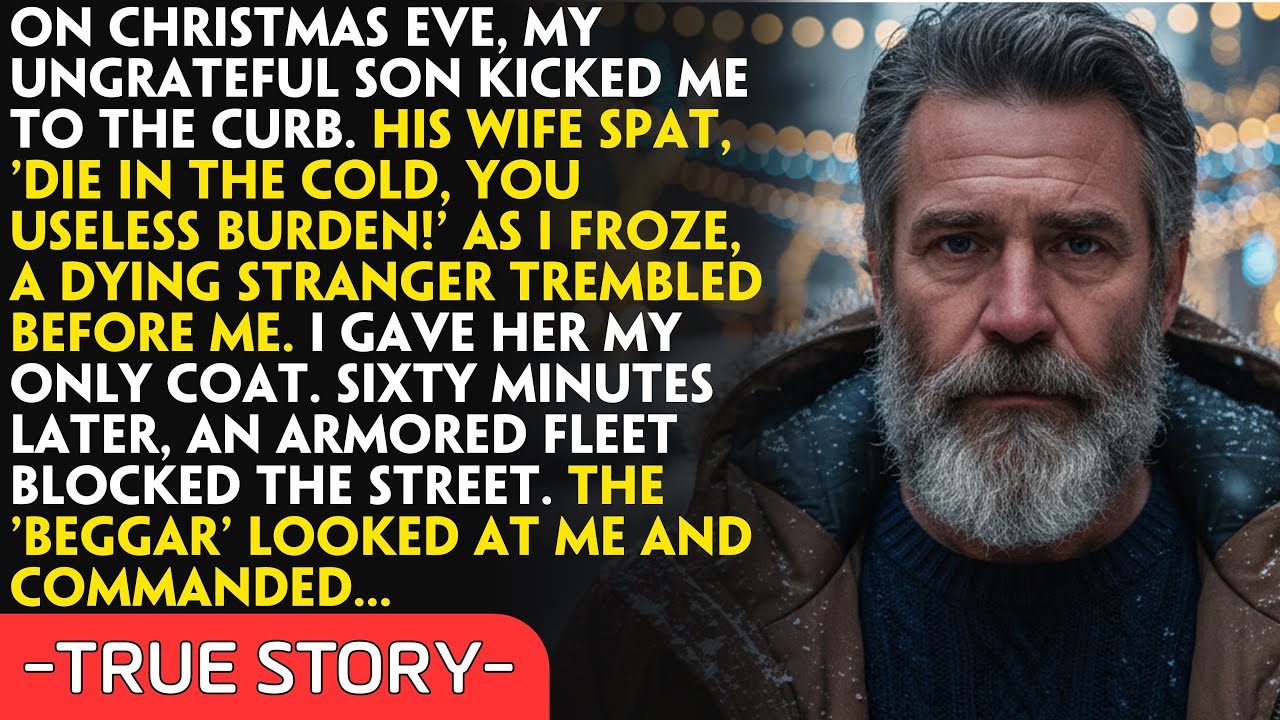 On Christmas Eve, My Son Cast Me Out—His Wife Jeered…Until a Barefoot Woman Spoke Up / revenge stor