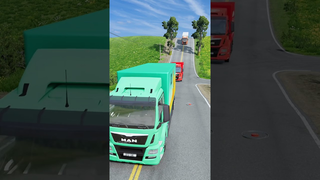 Dumper trucks vs bollards Coca-Cola part1500 