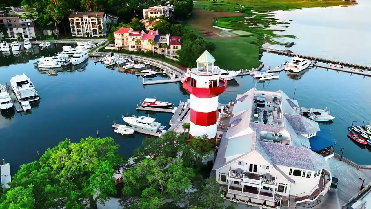 Harbour Town Lighthouse & Quarterdeck | Aerial Views of Hilton Head, SC 🌊🚁