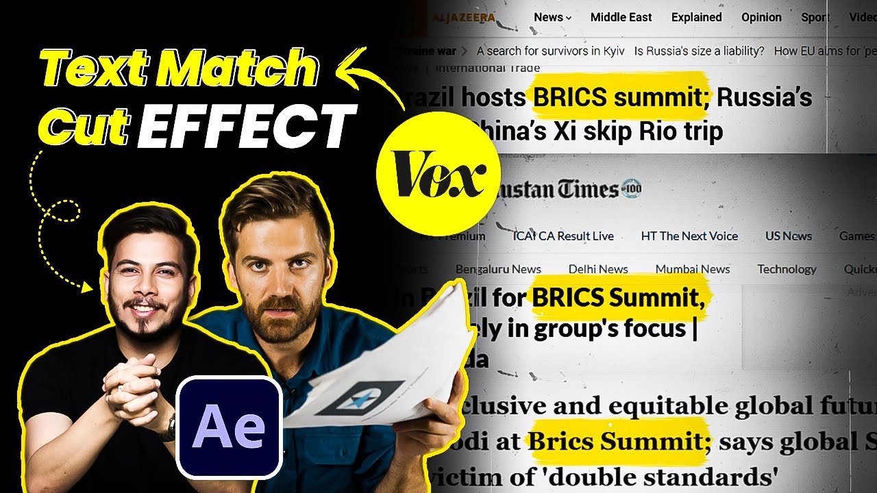 Text Match Cut Effect in After Effects – Documentary Style Editing Tutorial