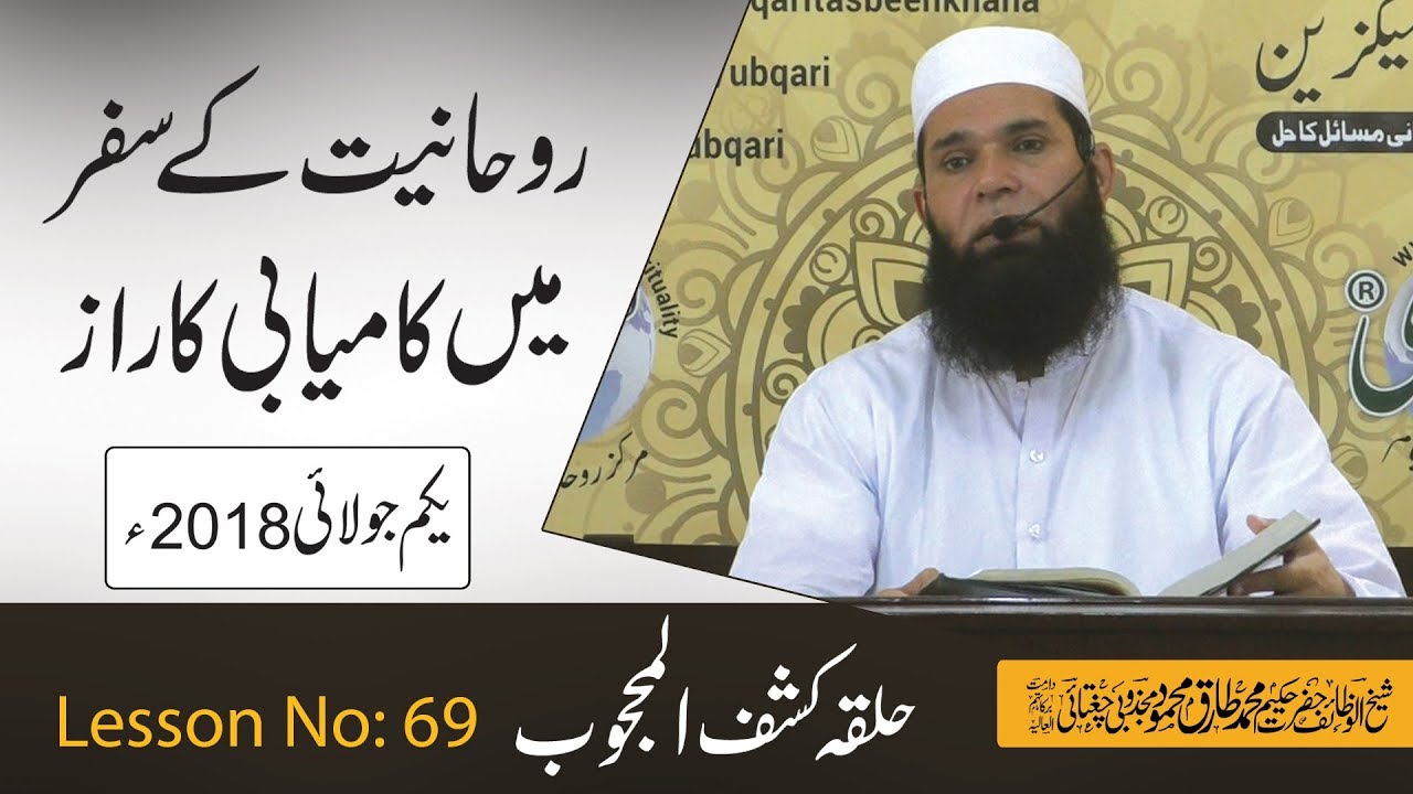 Lesson-069_01_07_2018 ll Rohaniyat Ky Safar me Kamyabi Ka Raz (Halqa-Kashf-ul-Mahjoob)