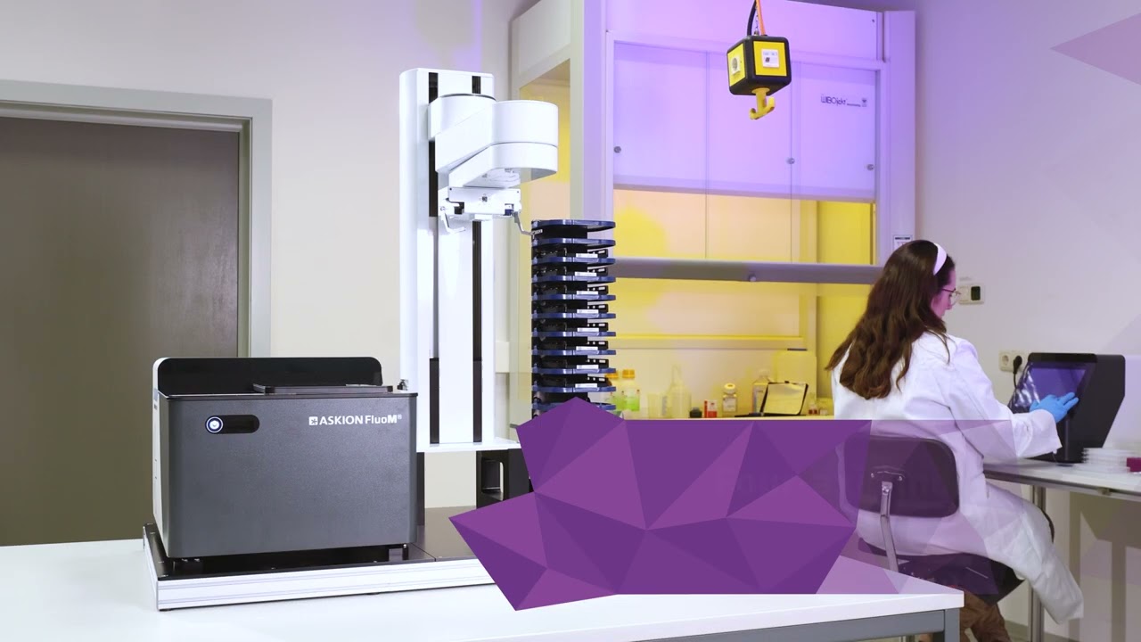 ASKION FluoM in Action: Fully Automated Fluorescence Microscopy with Robotics