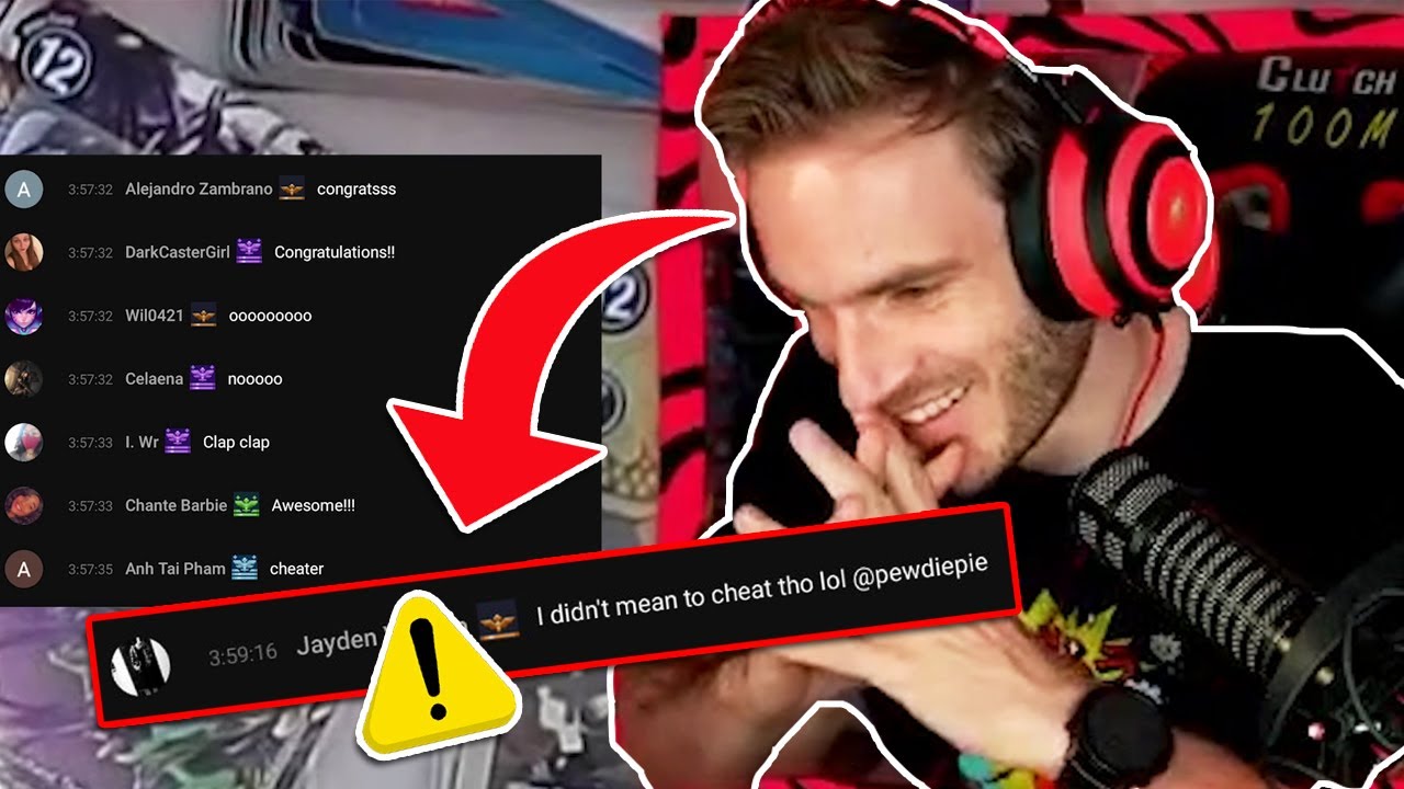 @PewDiePie CAUGHT fans CHEATING during the signed cards GIVEAWAY on stream