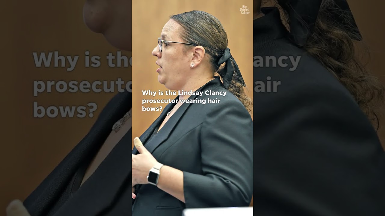 Why is the prosecutor wearing hair bows in the Lindsay Clancy trial?