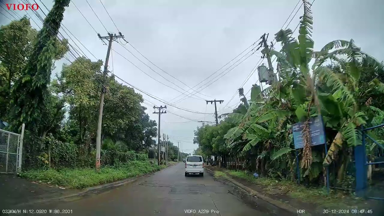 dash cam, driving around managua 30 12 2024