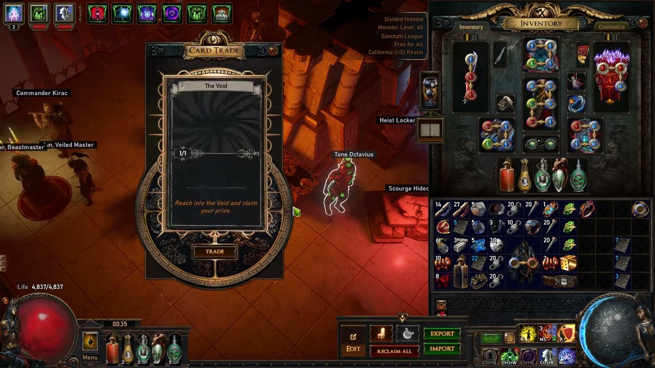 Check your divination cards - The Void - 10 Divine Orb Jackpot