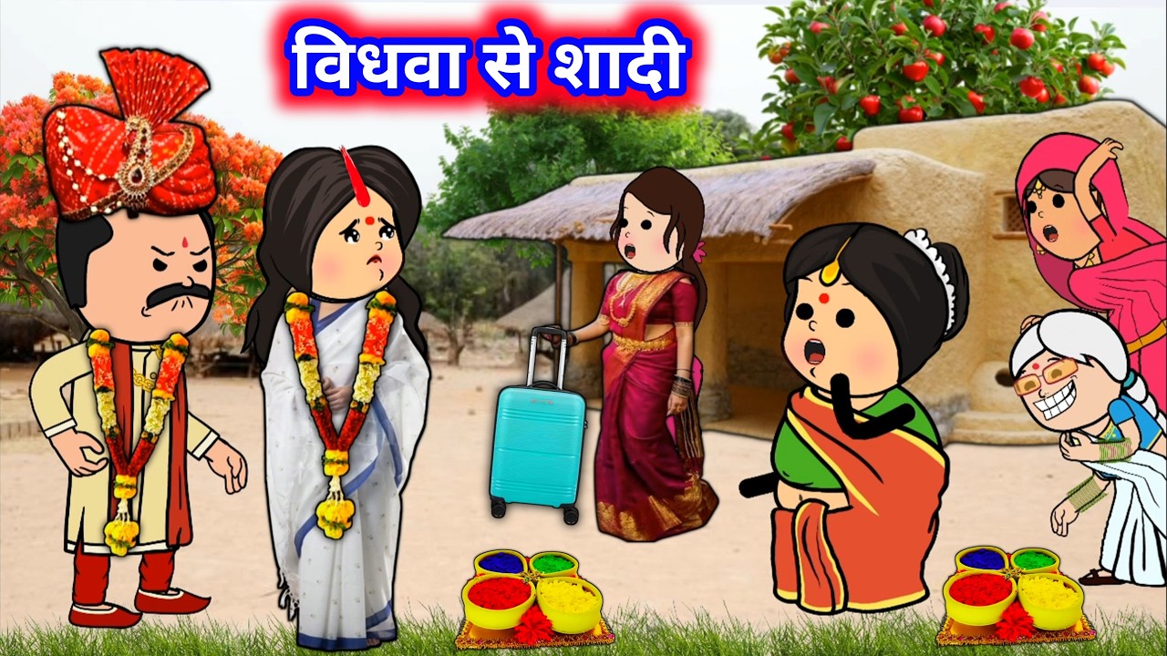एक विधवा औरत से शादी | मस्त अवधी कार्टून कमेडी | #dikshacartoonchannel | badki jiji