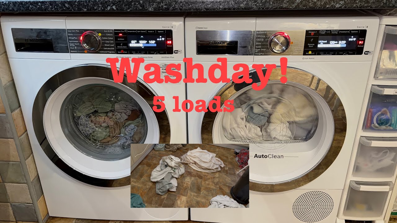 Washday at nans!! (5 loads)