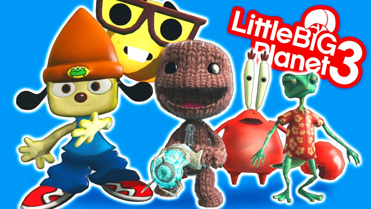 More Modded LBP Costumes - Spongebob Parappa Mr Krabs - LittleBigPlanet 3 PS5 Gameplay | EpicLBPTime