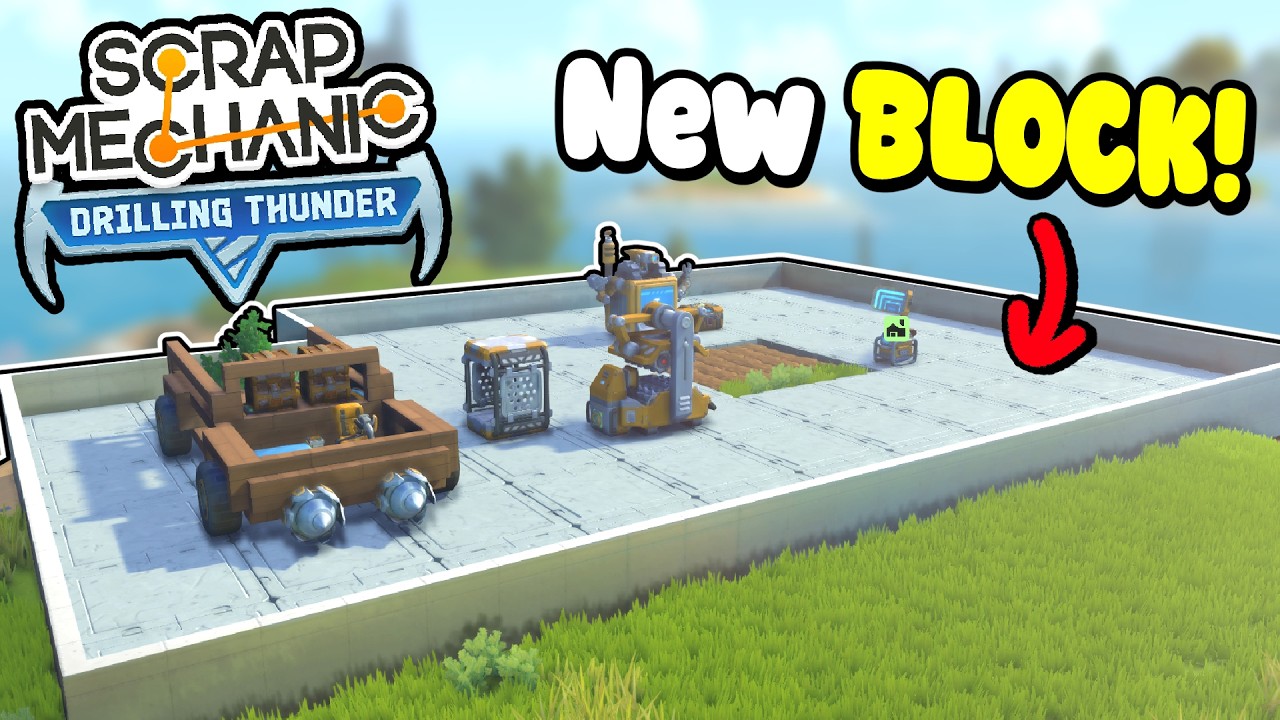 Строим базу из НОВЫХ блоков фундамента! (Scrap Mechanic, глава 2)