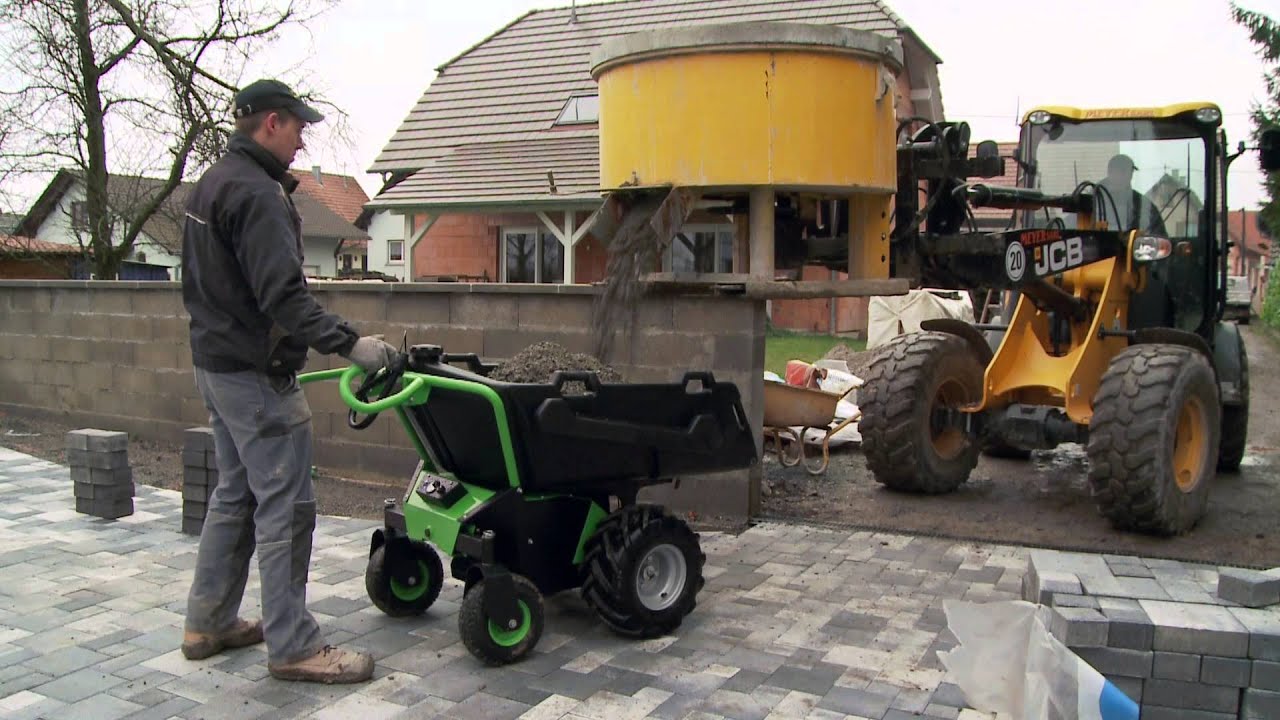 ETESIA - Brouette électrique DONKY pour les chantiers d'aménagement paysager. BTP