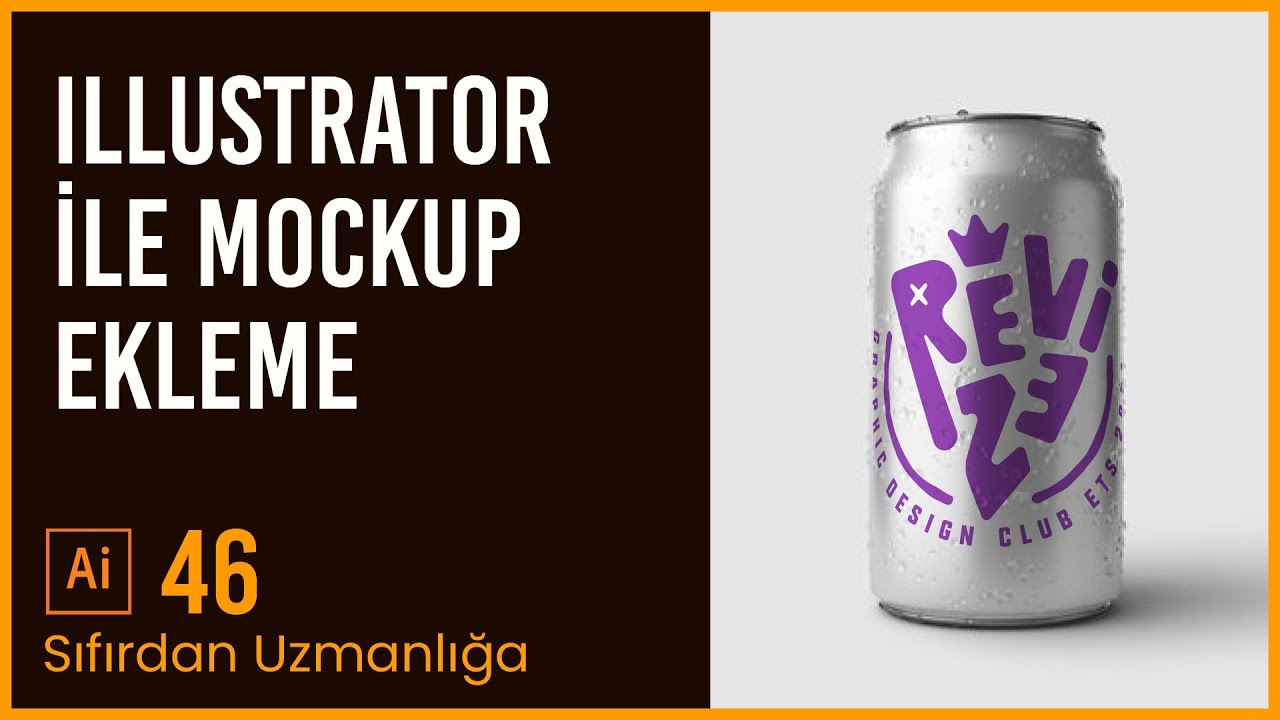 Adobe Illustrator 2023 - Ders 46 - Illustrator'de Mockup Oluşturma