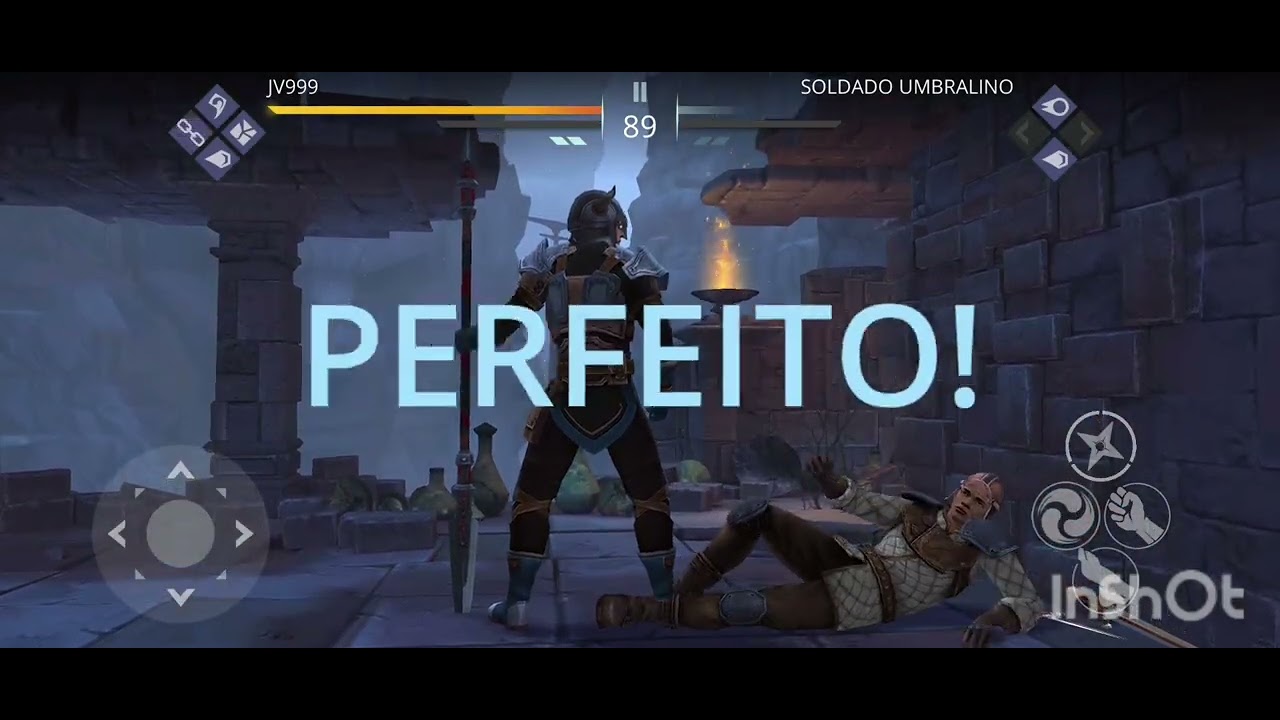 Jogando shadow fight 3 