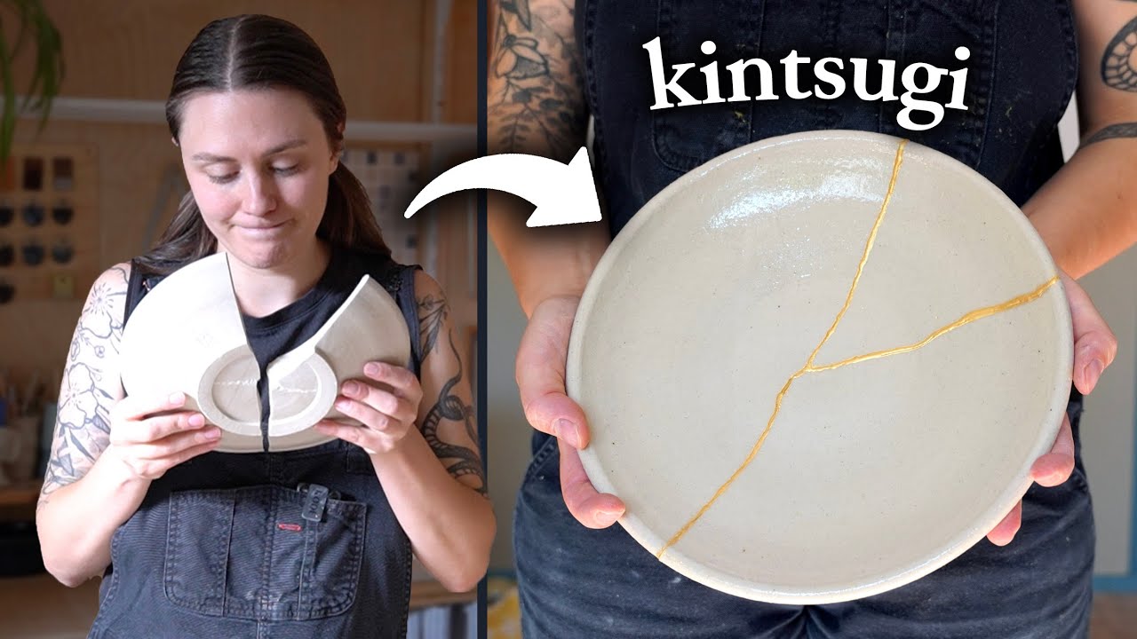 How I fixed broken pottery with gold ✨