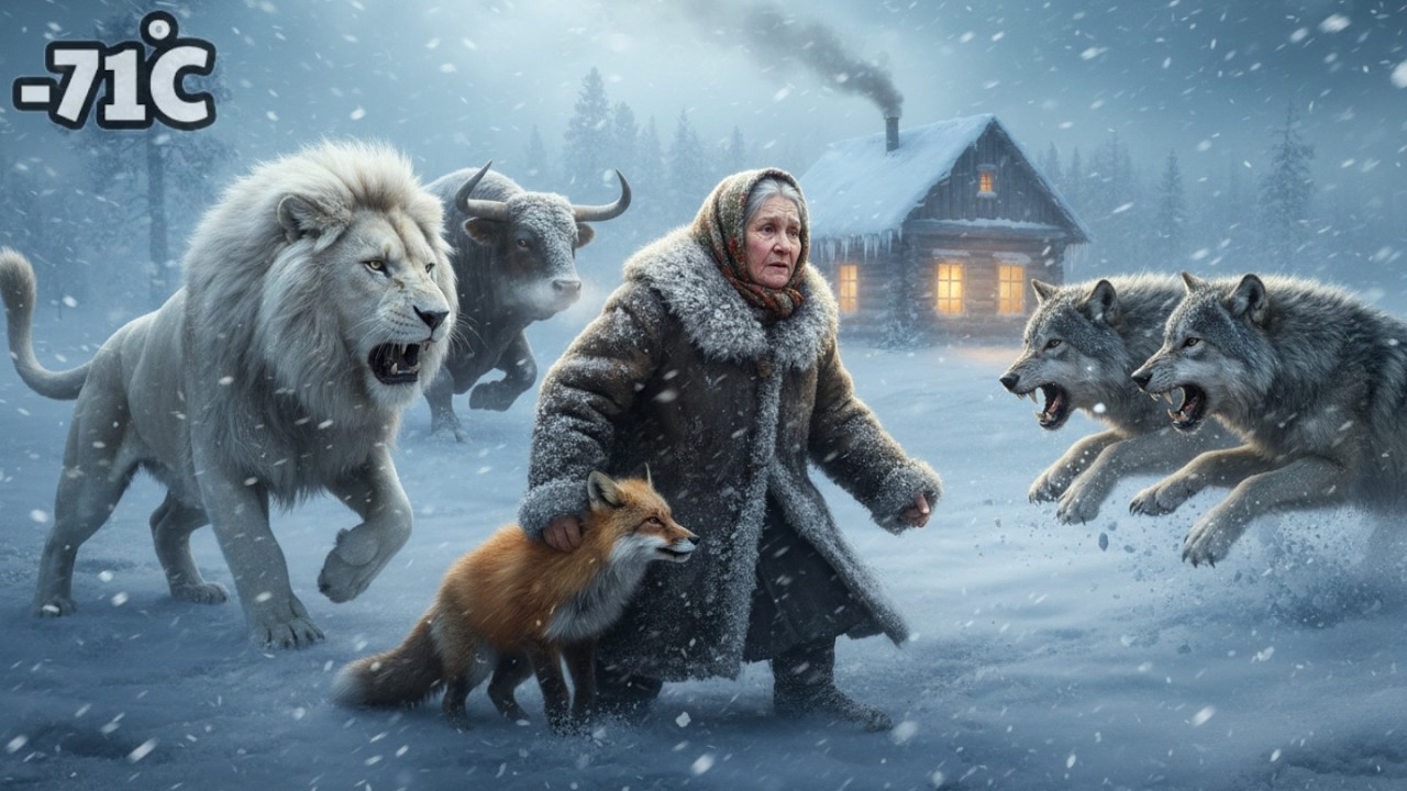 93 Year Old Woman || –71°C Snowfall || Woman . Lion . Bull . Fox . Wolf
