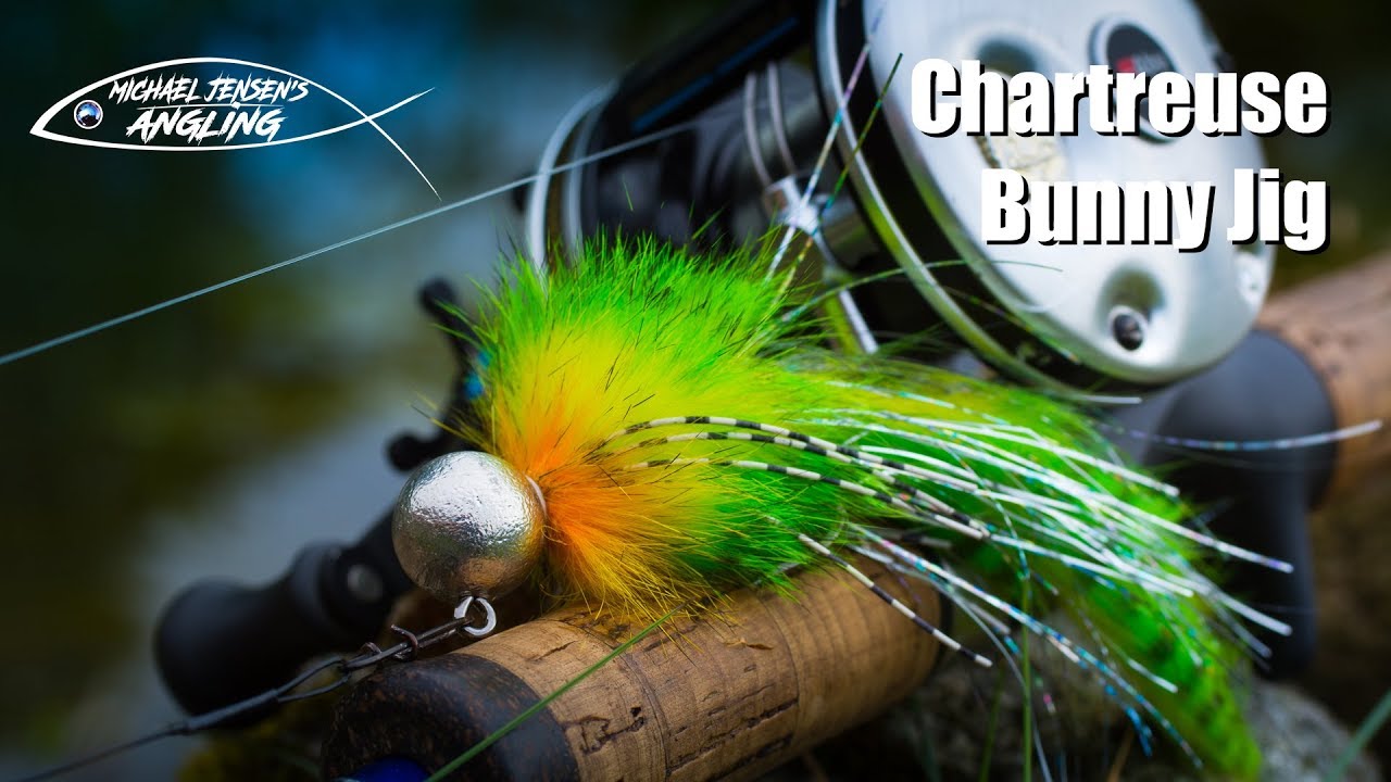 Chartreuse Bunny Jig - hair jig tying